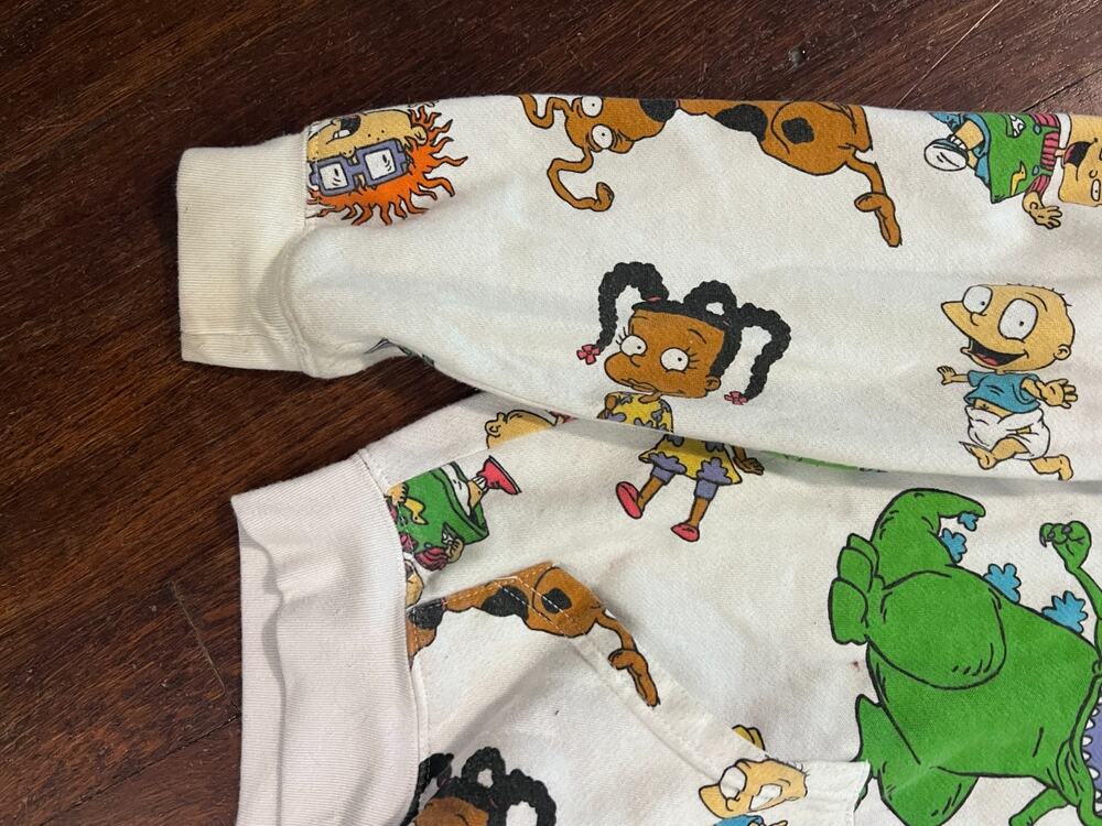 Nickelodeon Rugrats All Over Print Hoodie Mens Small 90s Y2K Vintage Cartoon - Picture 2 of 6